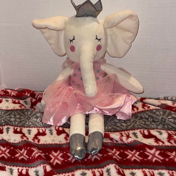 Spark Create Imagine Plush Dancing Ballerina Princess Pink Elephant Rattles - Picture 2 of 5